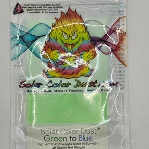 New, Green to Blue Solar Color Dust Fluorescent Pigments 10 Gram Pouch